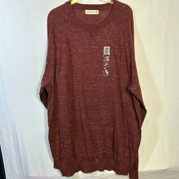 Mutual Weave Maroon Crewneck lightweight shirt. Size 2XLT New Burgandy - Picture 1 of 7